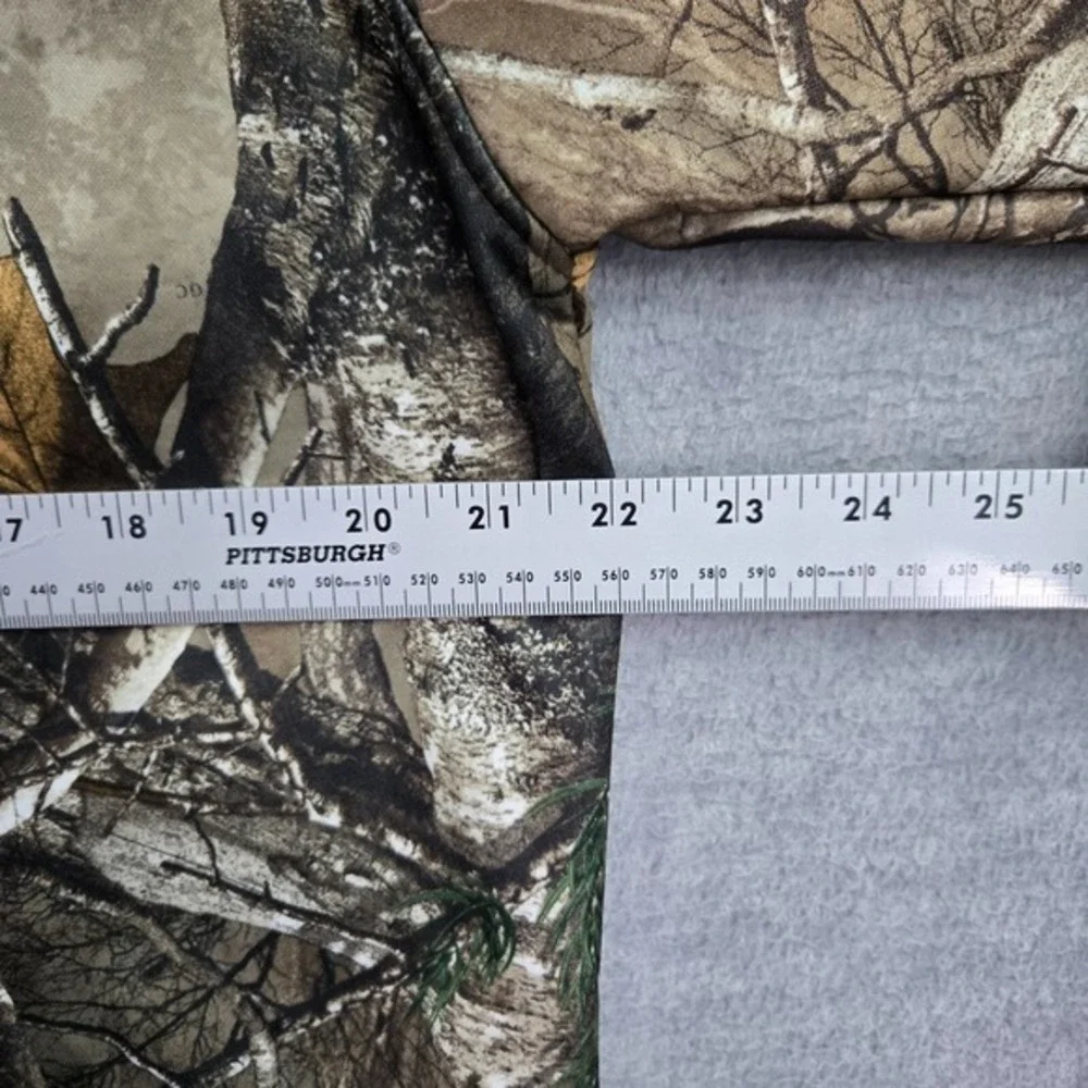 Gamehide Men Sweatshirt Large Brown Camo 1/2 Zip Hoodie Fleece Pullover - Picture 6 of 9
